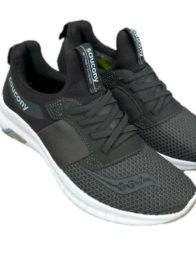 Saucony Women's Stretch & Go Black Slip-On Walking Running Shoes Size 6.5